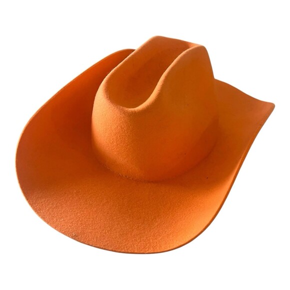 Hurricane Lab Harvey Orange Wool Cowboy Hat M Portugal Handmade Western main image 7